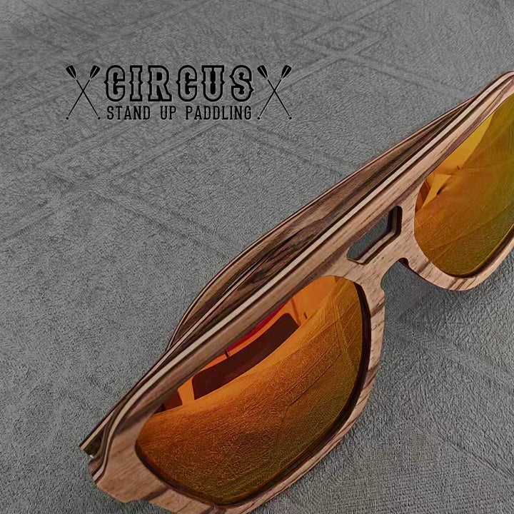 Lumber Surf Holz Sonnenbrille – Nachhaltig, Kratzfest, UV400-Schutz & Schwimmfähig