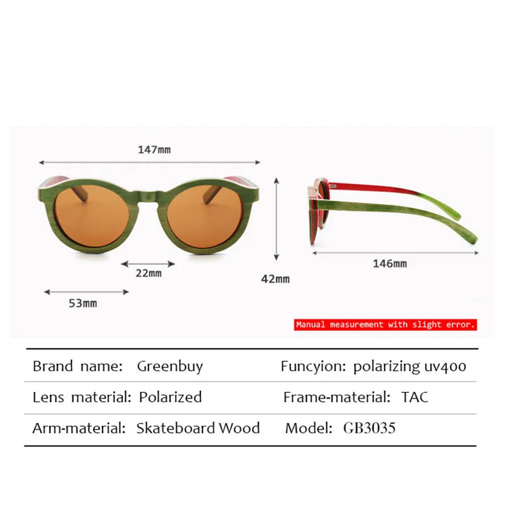 GREEN WAVE – Schwimmende Bambus Sonnenbrille für stilbewusste Wassersportler