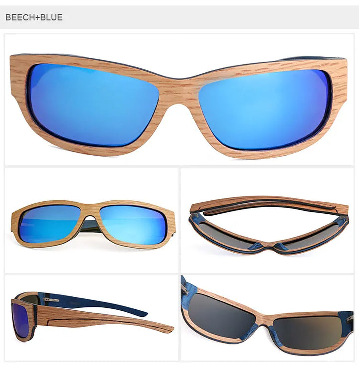 Holz Sonnenbrille für Surfer, Segler, Stand Up Paddler und alle anderen Sportler, Sportbrille aus Holz, Sportsonnenbrille aus Holz