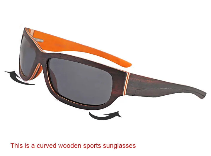 Holz Sonnenbrille für Surfer, Segler, Stand Up Paddler und alle anderen Sportler, Sportbrille aus Holz, Sportsonnenbrille aus Holz