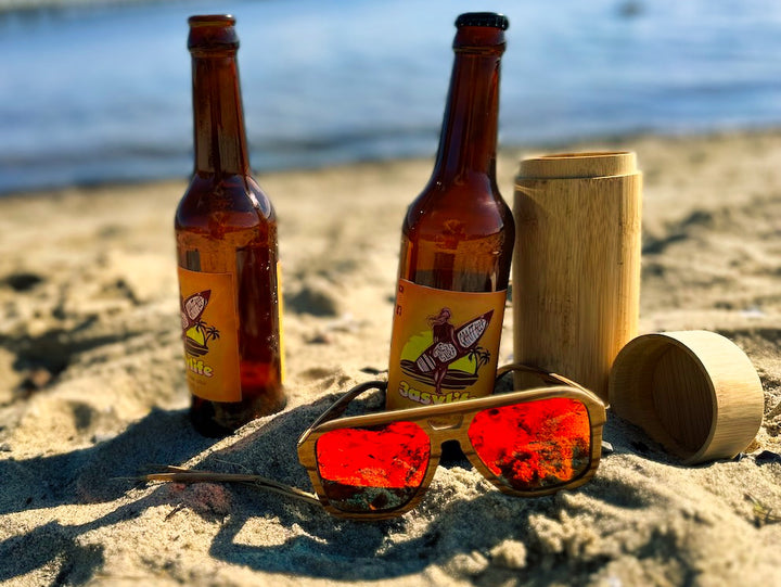 Lumber Surf Holz Sonnenbrille – Nachhaltig, Kratzfest, UV400-Schutz & Schwimmfähig