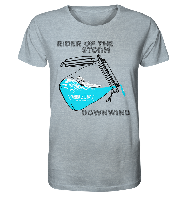 Let's go Downwind - Herren Organic Shirt (meliert)