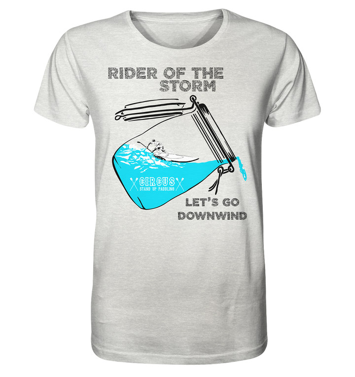 Let's go Downwind - Herren Organic Shirt (meliert)