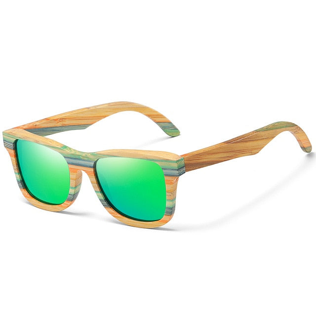 Schwimmende Holz Sonnenbrille aus Bambus - Drunken Panda