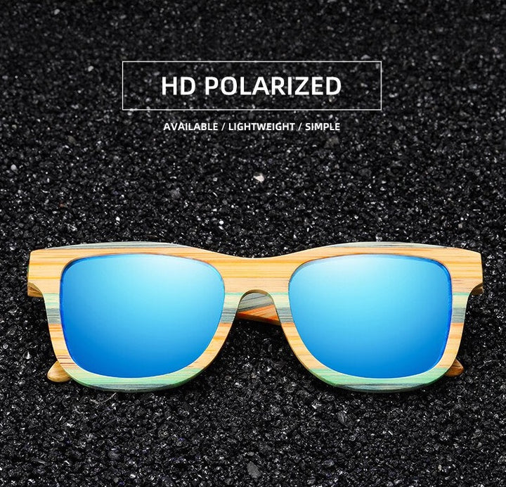 Schwimmende Holz Sonnenbrille aus Bambus - Drunken Panda