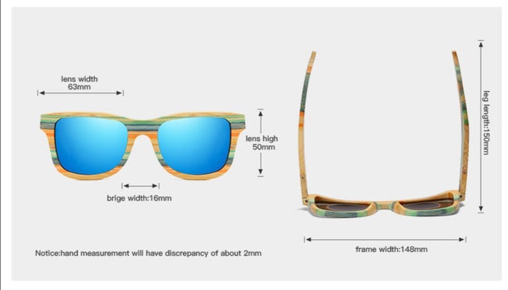 Schwimmende Holz Sonnenbrille aus Bambus - Drunken Panda