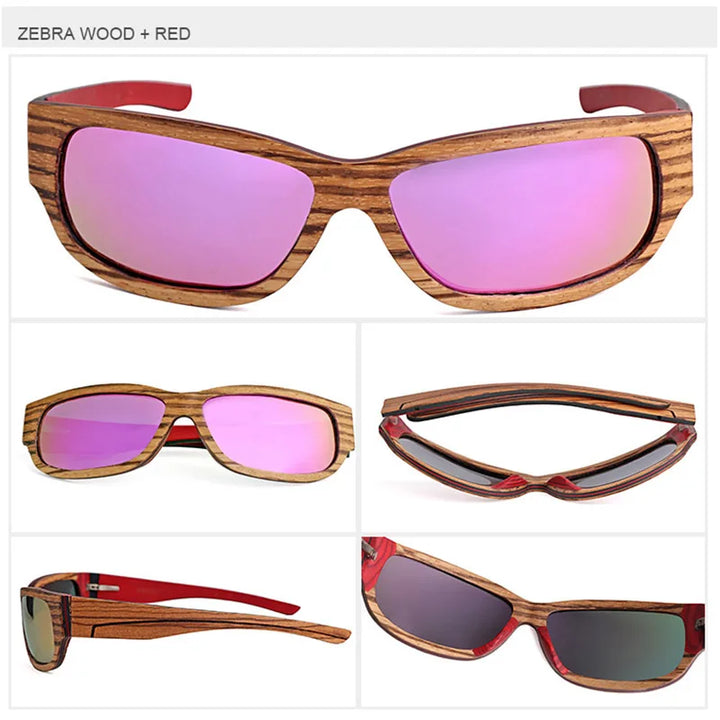 Holz Sonnenbrille für Surfer, Segler, Stand Up Paddler und alle anderen Sportler, Sportbrille aus Holz, Sportsonnenbrille aus Holz